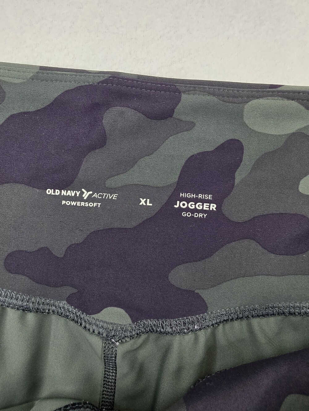 Old Navy Active Women's High Rise Powersoft Cargo Joggers Camo Green XL B-3882 - Picture 8 of 11